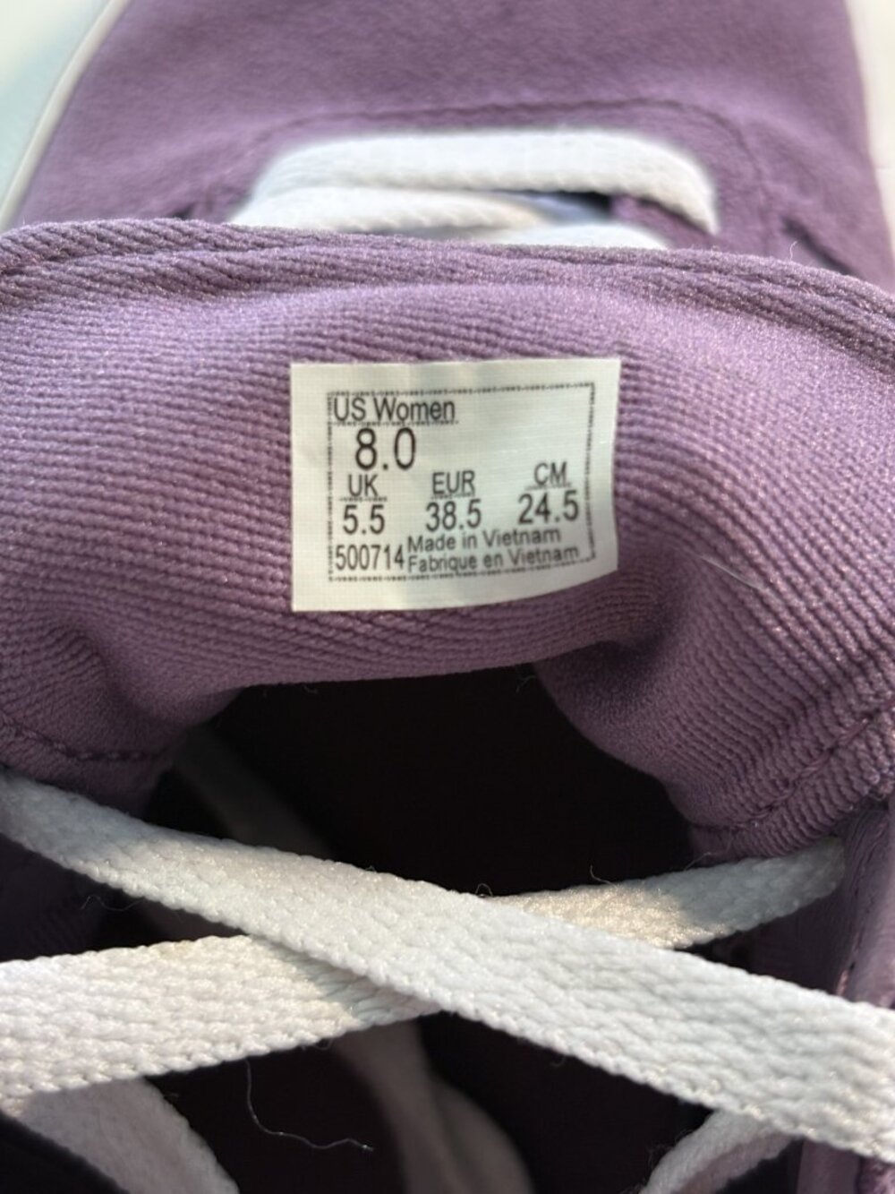 Vand Ward Low Top Sneakers - Grape Jam Purple - Women's Size 8 - Like New - Picture 4 of 5